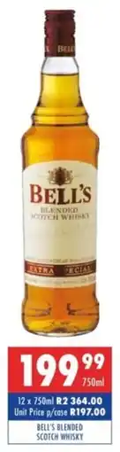 Ultra Liquors Bell's blended scotch whisky offer