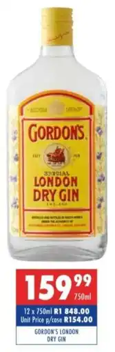 Ultra Liquors Gordon's london dry gin offer
