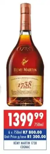 Ultra Liquors Rémy martin 1738 cognac offer