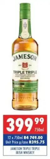 Ultra Liquors Jameson triple triple irish whiskey offer