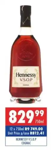 Ultra Liquors Hennessy v.s.o.p cognac offer