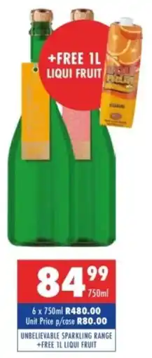 Ultra Liquors Unbelievable sparkling range offer