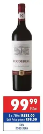 Ultra Liquors Kwv Roodeberg offer
