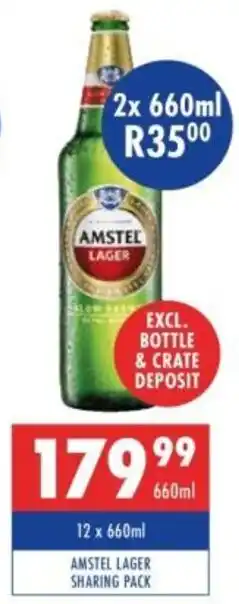 Ultra Liquors Amstel lager sharing pack offer