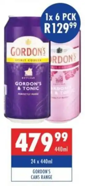 Ultra Liquors Gordon's cans range offer
