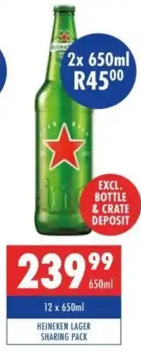 Ultra Liquors Heineken lager sharing pack offer