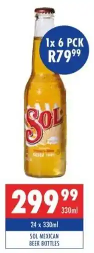 Ultra Liquors Sol mexican beer bottles offer