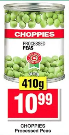 Choppies Choppies Processed Peas offer