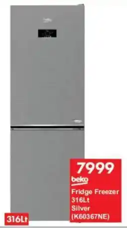 President Hyper Beko Fridge Freezer Silver offer