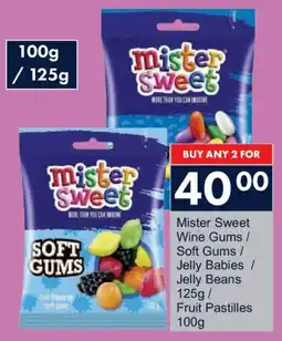President Hyper Mister Sweet Wine Gums/ Soft Gums/ Jelly Babies/ Jelly Beans/ Fruit Pastilles offer