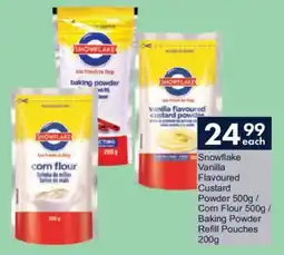 President Hyper Snowflake Vanilla Flavoured Custard Powder/ Corn Flour/ Baking Powder Refill Pouches offer