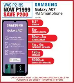 OK Furniture Samsung Galaxy A07 4G Smartphone offer