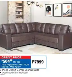 OK Furniture Detroit Corner Lounge Suite offer
