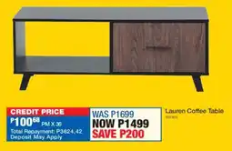 OK Furniture Lauren Coffee Table offer
