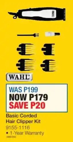 OK Furniture Wahl Basic Corded Hair Clipper Kit offer