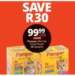 Checkers Pamper Wet Cat Food Pouch offer