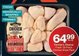 Checkers Farmer's Choice Fresh 16-Piece Chicken Braai Pack offer