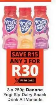 Checkers Danone Yogi Sip Dairy Snack Drink offer