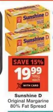 Checkers SUNSHINE D offer