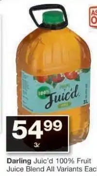 Checkers DARLING JUIC'D 100% FRUIT JUICE BLEND offer