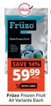 Checkers Früzo Frozen Fruit offer