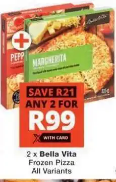 Checkers Bella Vita Frozen Pizza offer