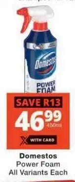Checkers Domestos Power Foam offer