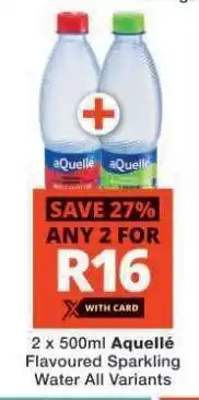 Checkers aQuellé Flavoured Sparkling Water offer