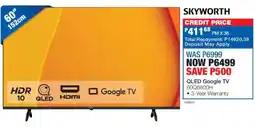 OK Furniture Skyworth 60" QLED Google TV offer