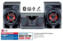 OK Furniture LG 2.0-Channel Mini Hi-Fi System offer