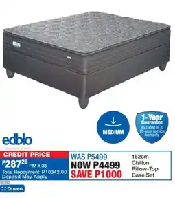 OK Furniture Edblo 152cm Chillon Pillow-Top Base Set offer