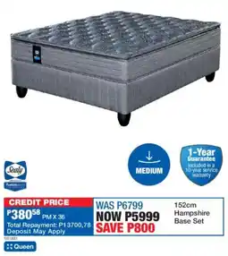 OK Furniture Sealy 152cm Hampshire Base Set offer