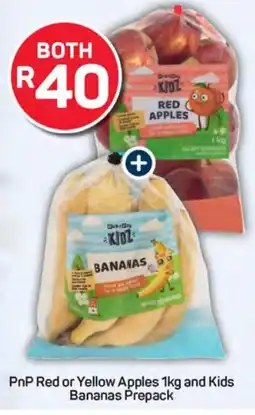 Pick n Pay Hypermarket PnP Red or Yellow Apples and Kids Bananas Prepack offer