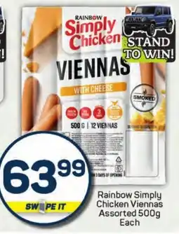 Pick n Pay Hypermarket Rainbow Simply Chicken Viennas Assorted offer