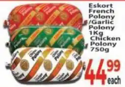 Supa Store Eskort French Polony/ Garlic Polony/ Chicken Polony offer