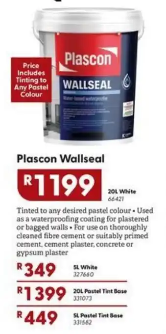 Brights Hardware Plascon Wallseal offer