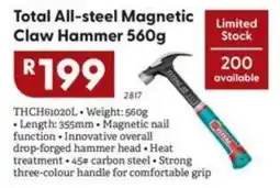 Brights Hardware Total All-steel Magnetic Limited Claw Hammer offer