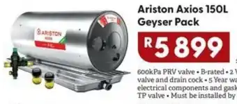 Brights Hardware Ariston Axios Geyser Pack offer