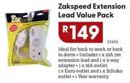 Brights Hardware Zakspeed Extension Lead Value Pack offer