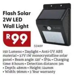 Brights Hardware Flash Solar 2W LED Wall Light offer