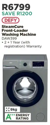 House & Home Defy SteamCure Front-Loader Washing Machine offer