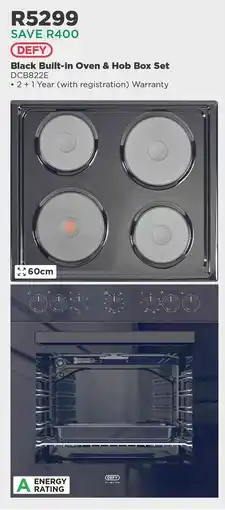 House & Home Defy Black Built-in Oven & Hob Box Set offer