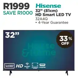 House & Home Hisense 32" HD Smart LED TV offer
