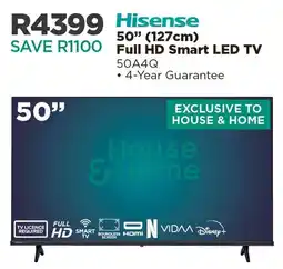 House & Home Hisense 50" Full HD Smart LED TV offer
