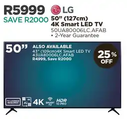 House & Home LG 50" 4K Smart LED TV offer