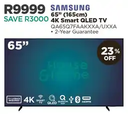 House & Home Samsung 65" 4K Smart QLED TV offer