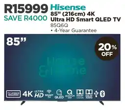 House & Home Hisense 85" 4K Ultra HD Smart QLED TV offer