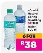 Game aQuellé Natural Spring Sparkling OR Still Water 500 ml offer