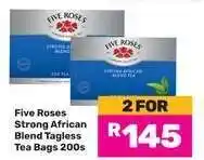 Game Five Roses Strong African Blend Tagless Tea Bags 200s offer