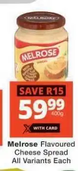 Checkers Melrose Flavoured Cheese Spread offer